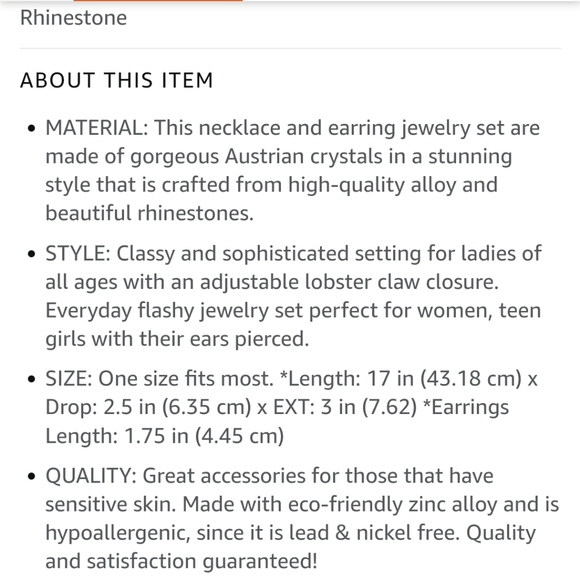 Necklace/earrings set - Picture 5 of 5